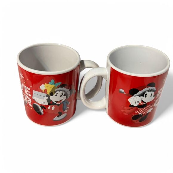 Disney Mugs Set of 2 with Mikey Mouse and Minnie Mouse - Picture 3 of 4